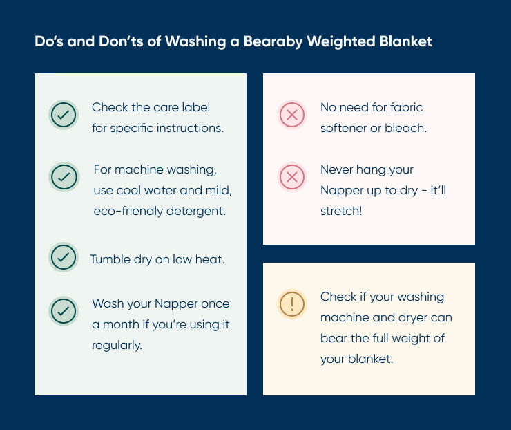 do's and don't of washing a Bearaby weighted blanket