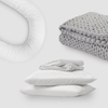 Second Skin Sheets + Cotton Weighted Blanket + Body Pillow