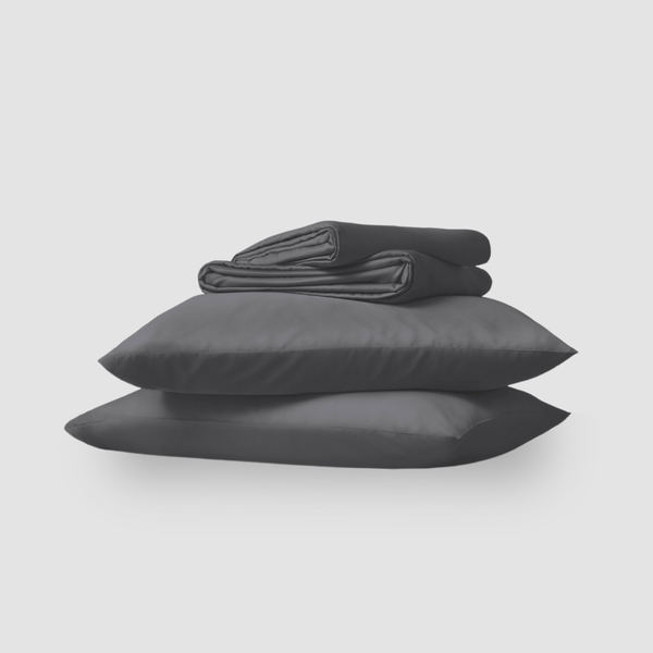 grey bearaby bamboo sheet with pillow cover