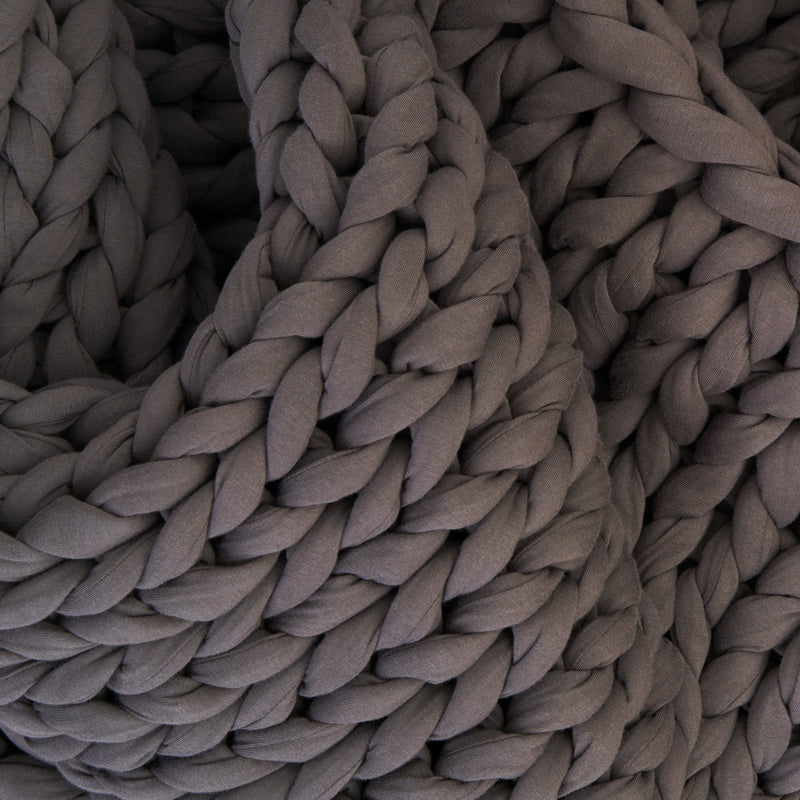 Close-up image of an organic cotton weighted blanket