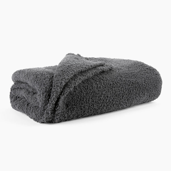 folded plush throw blanket
