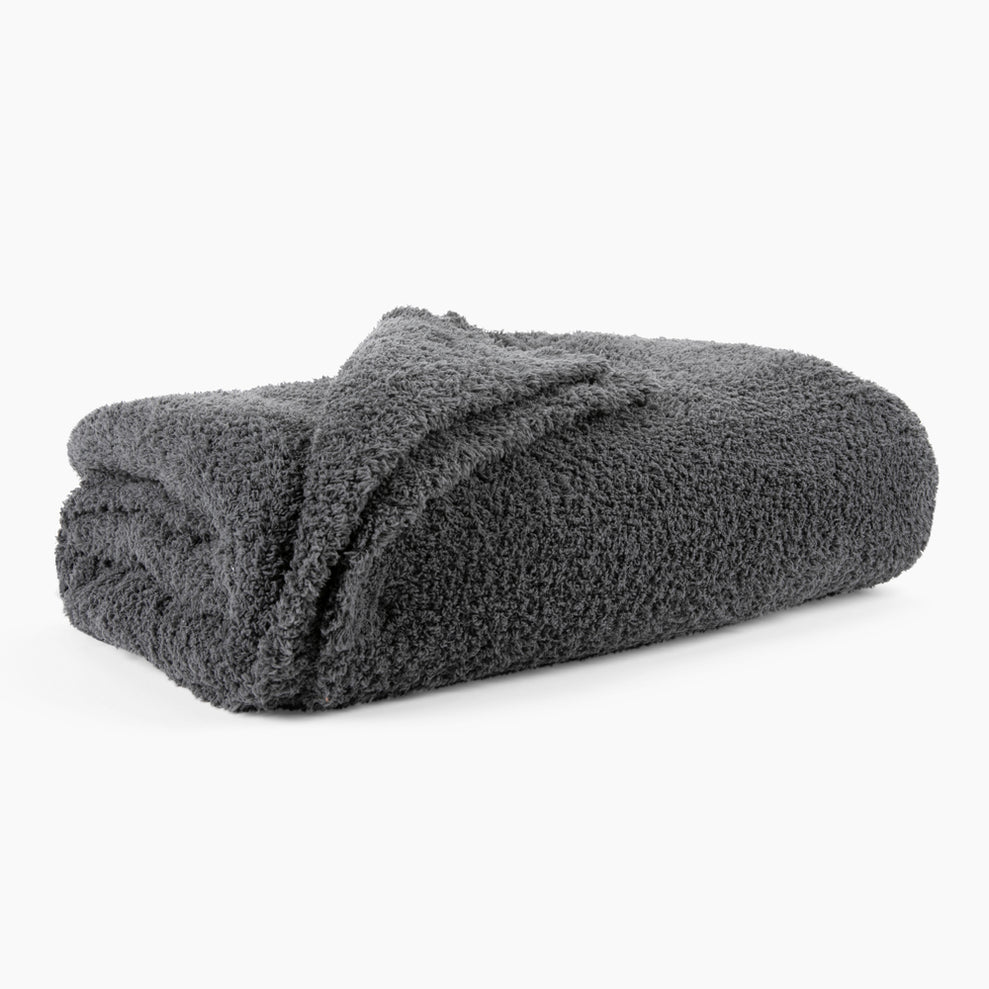 folded plush throw blanket