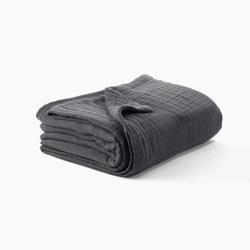 Cotton Weighted Blanket + Muslin Throw