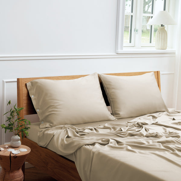 driftwood bearaby bamboo sheet with pillow cover