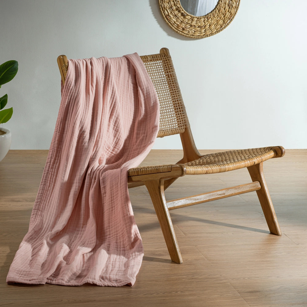 Bearaby's Evening Rose Muslin Blanket