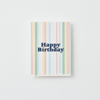 Happy Birthday - Stripes