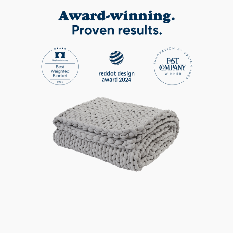 Grey Weighted Blanket Calming cozy Bearaby