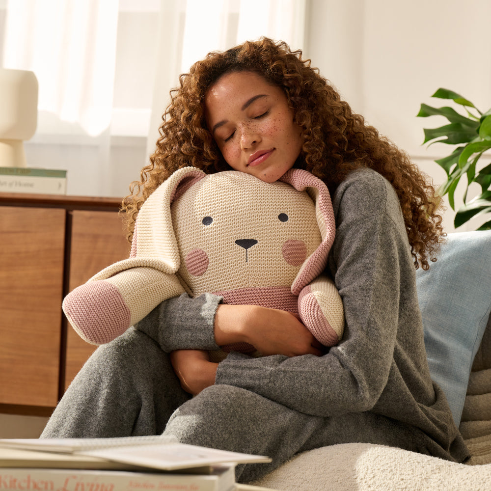 have rest & calm with bearaby bunny plushies