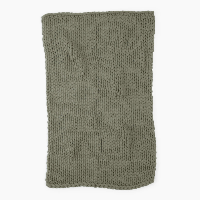 full image of grey-green tencel blanket