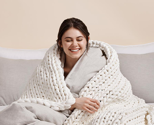 Knitted Weighted Blanket 100 Cotton Cotton Napper