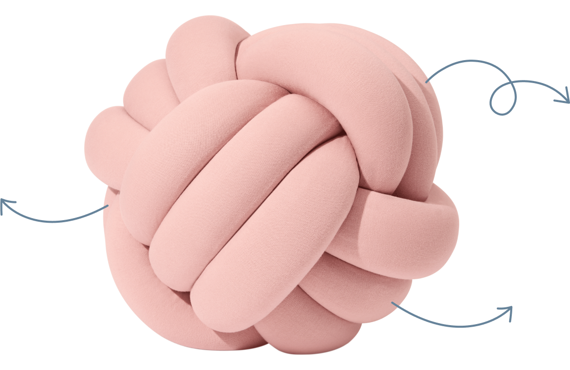 Tie knot pillow sale