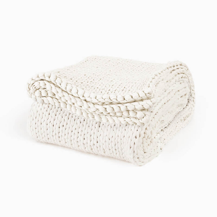 bearaby white weighted blanket for couples