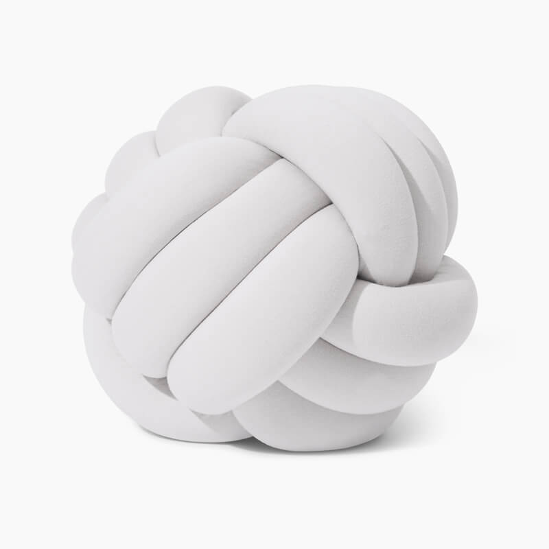 Moonstone Grey large knot pillow