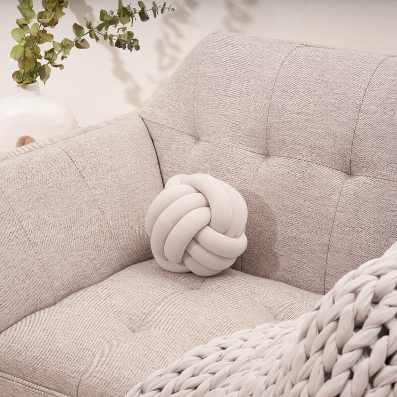 Knot Pillow - Moonstone Grey
