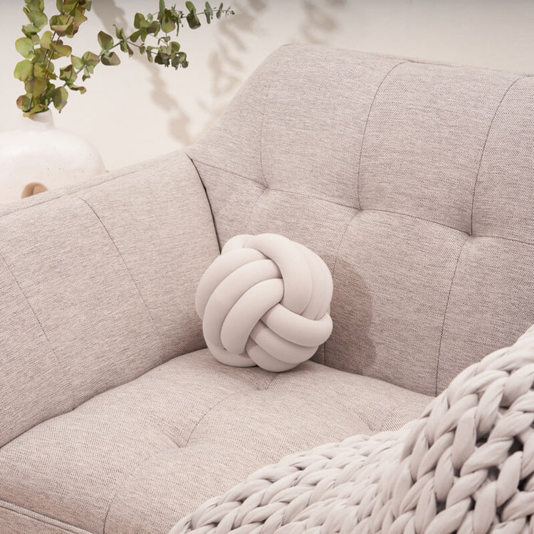 Knot Pillow - Moonstone Grey